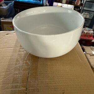Large White Ceramic Serving Bowl